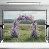 Aperturee - Bokeh Field Arch Balloons Floral Wedding Backdrop